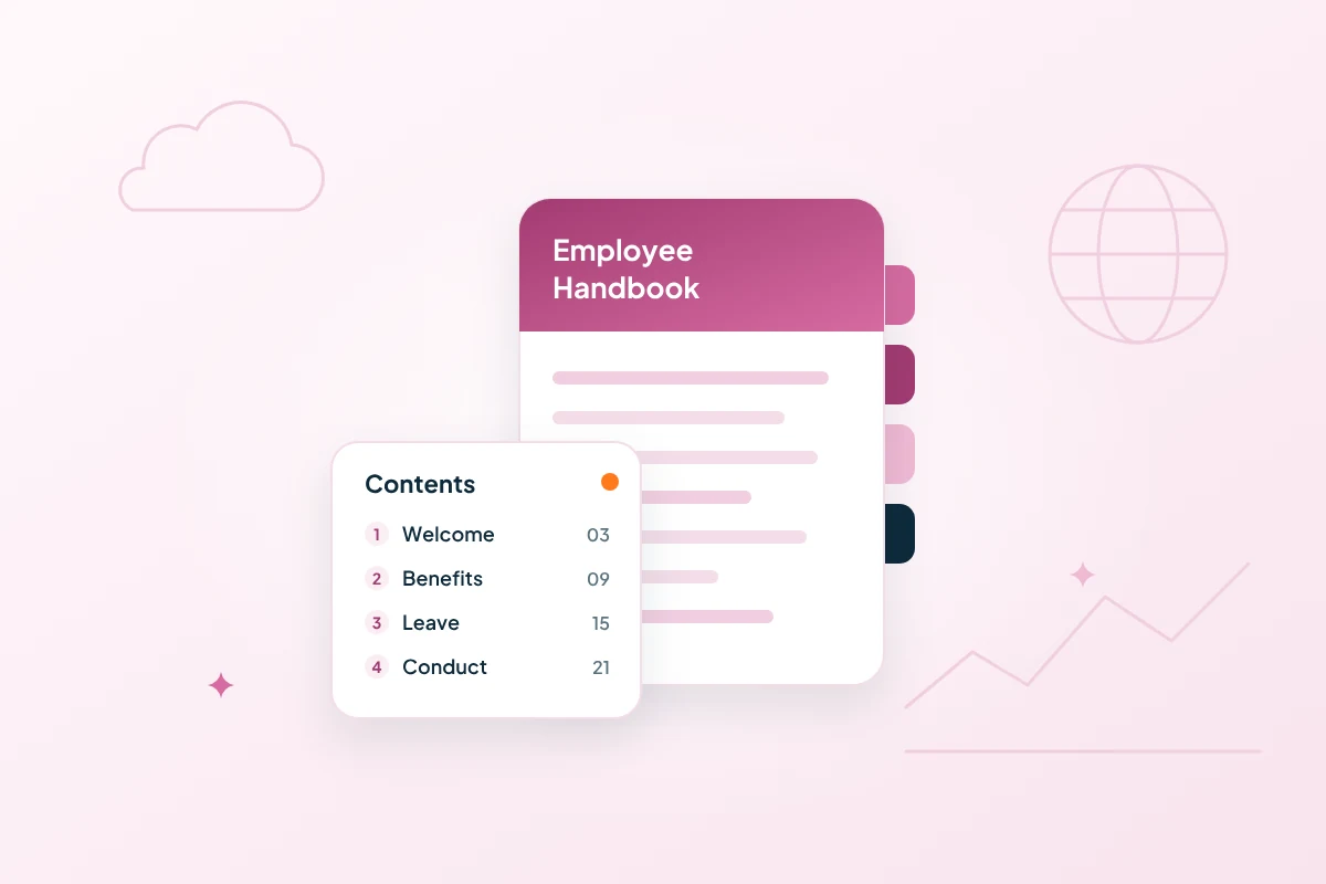 Illustration of the Employee handbook template